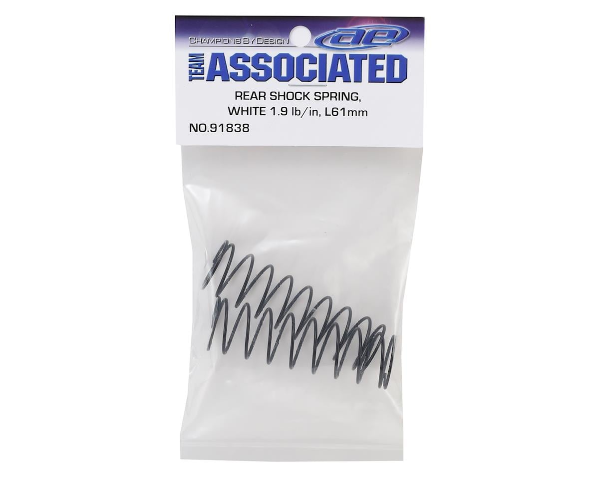 Team Associated 12mm Rear Shock Spring (2) (White/1.90lbs) (61mm Long)