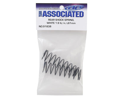 Team Associated 12mm Rear Shock Spring (2) (White/1.90lbs) (61mm Long)