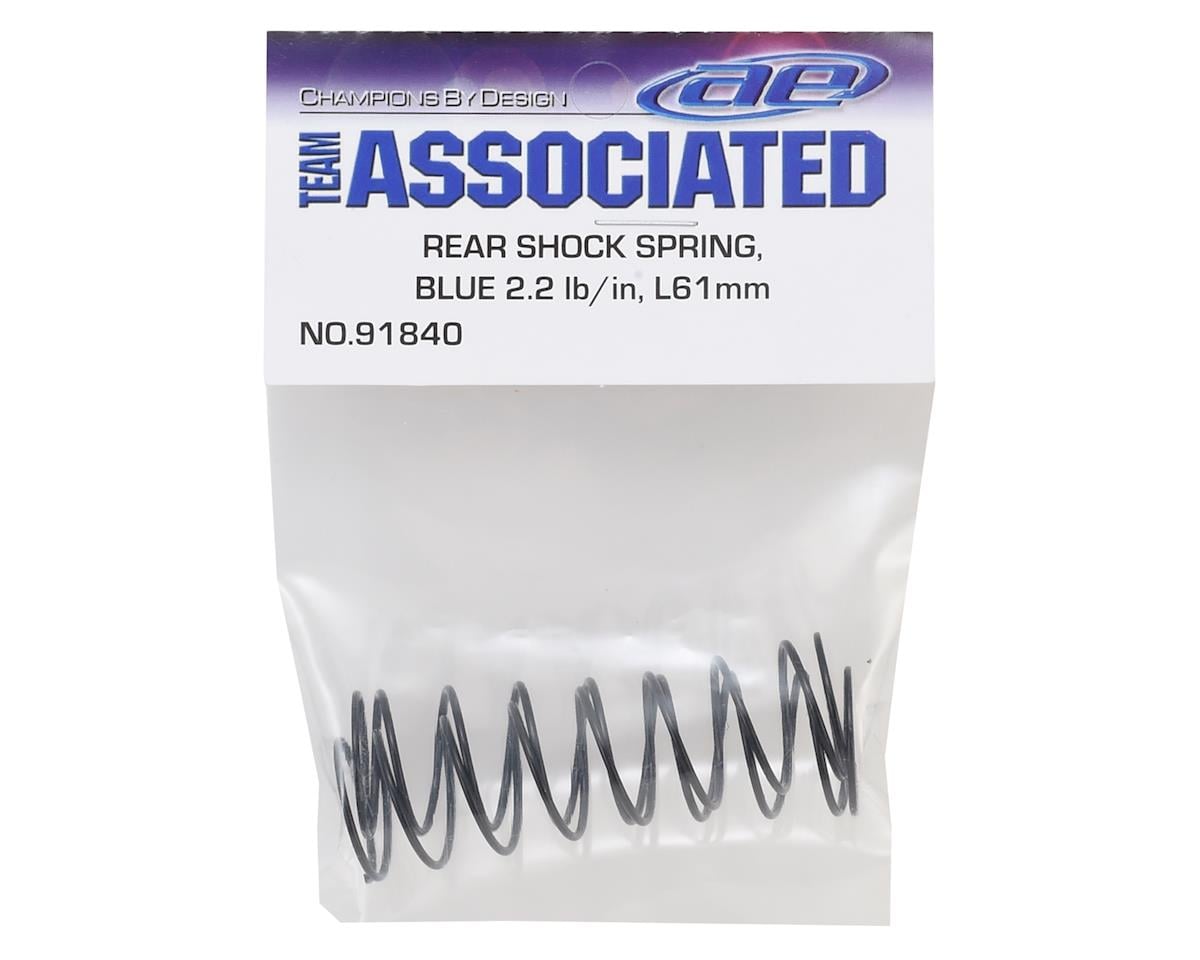Team Associated 12mm Rear Shock Spring (2) (Blue/2.20lbs) (61mm Long)