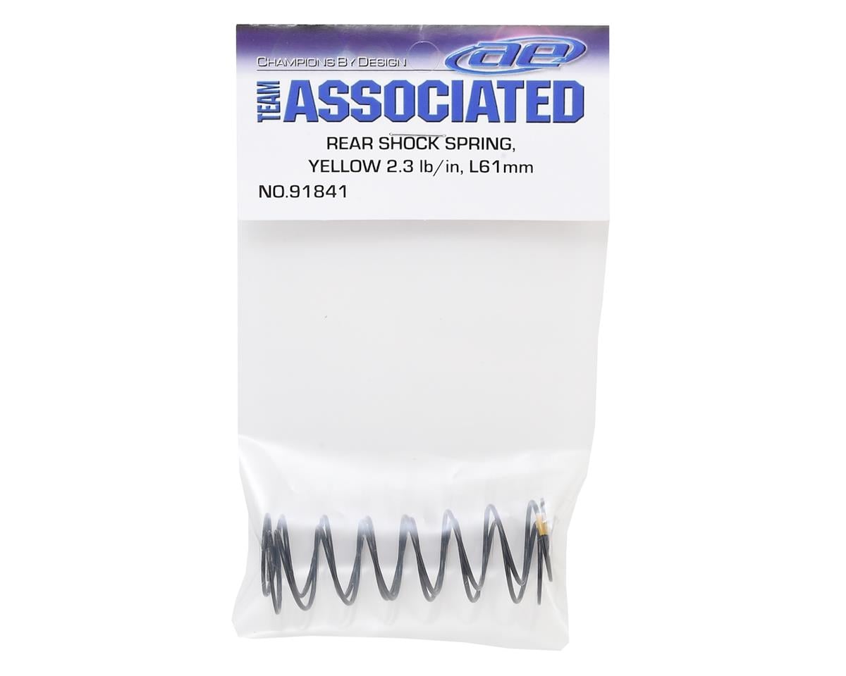Team Associated 12mm Rear Shock Spring (2) (Yellow/2.30lbs) (61mm Long)