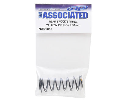 Team Associated 12mm Rear Shock Spring (2) (Yellow/2.30lbs) (61mm Long)