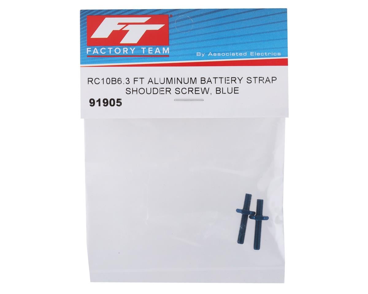 Team Associated RC10B6.3 Factory Team Battery Strap Shoulder Screw (Blue) (2)
