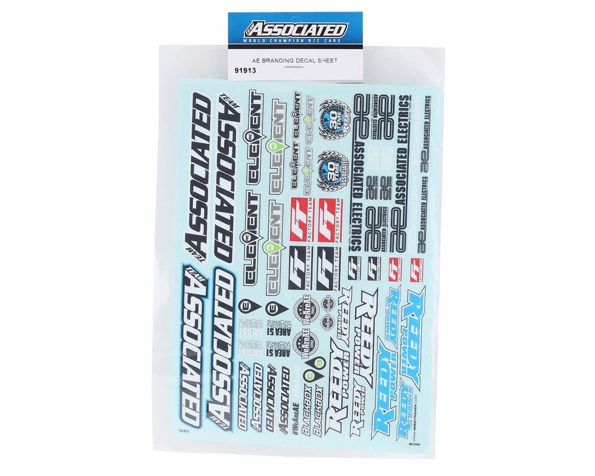 Team Associated AE Branding Decal Sheet