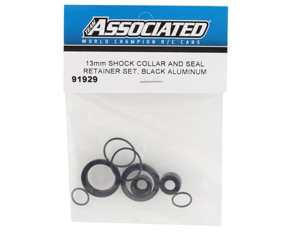 Team Associated 13mm Shock Collar & Seal Retainer Set (Black)