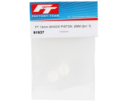 Team Associated Factory Team 13mm 2mm Shock Piston (2) (2x1.7mm)
