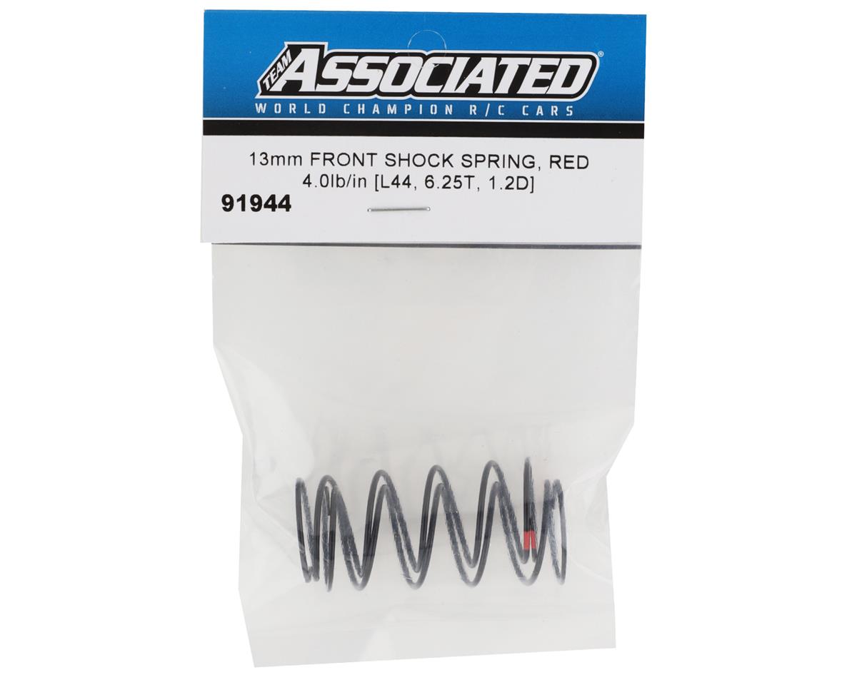 Team Associated 13mm Front Shock Spring (Red/4.0lbs) (44mm)