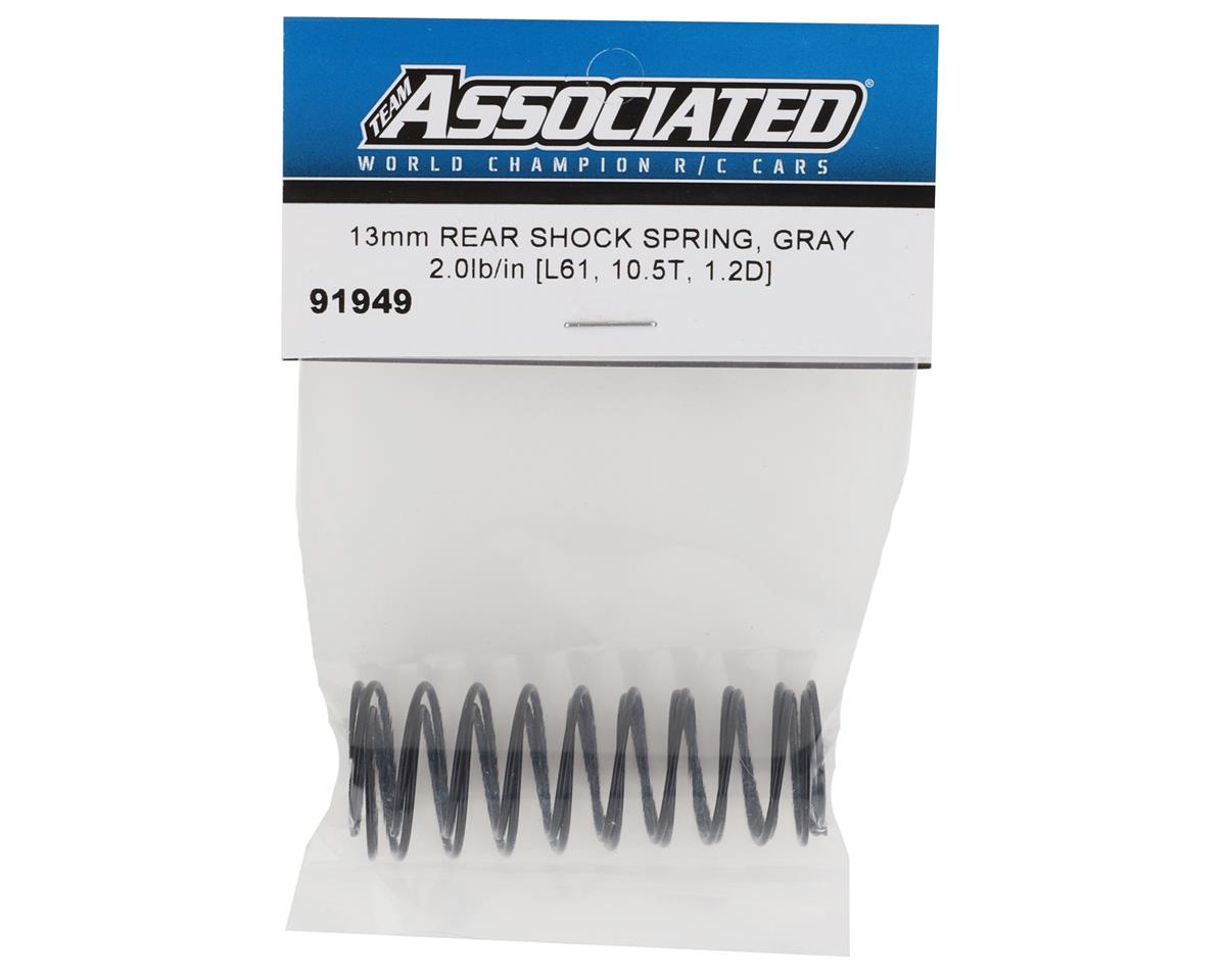 Team Associated 13mm Rear Shock Spring (Grey/2.01lbs) (61mm)