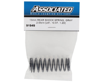 Team Associated 13mm Rear Shock Spring (Grey/2.01lbs) (61mm)