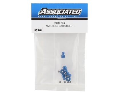 Team Associated RC10B74 Anti-Roll Bar Hardware (Blue)