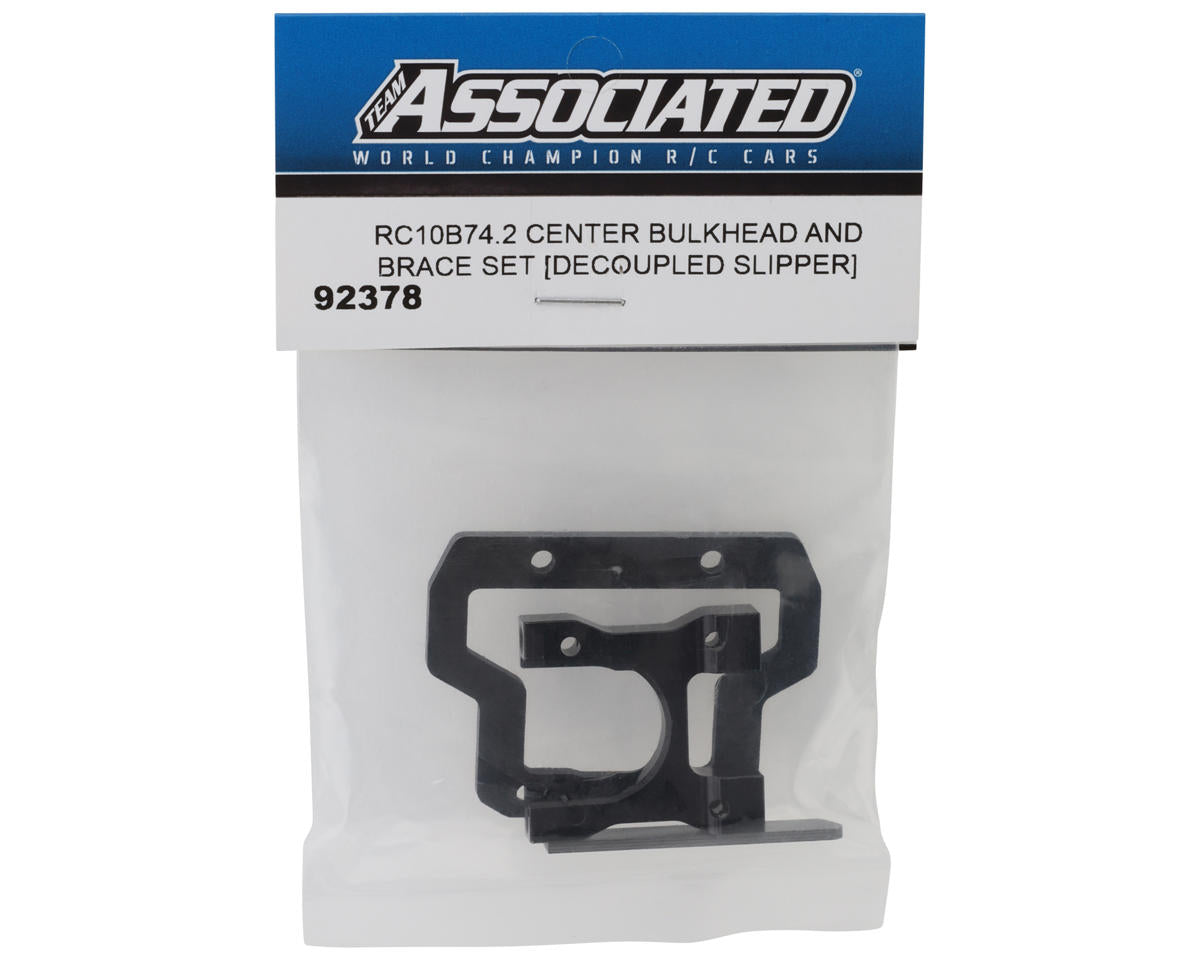 Team Associated RC10B74.2 Decoupled Slipper Center Bulkhead & Brace Set