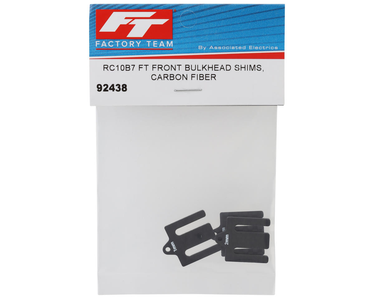 Team Associated RC10B7 Factory Team Carbon Fiber Front Bulkhead Shims (3)