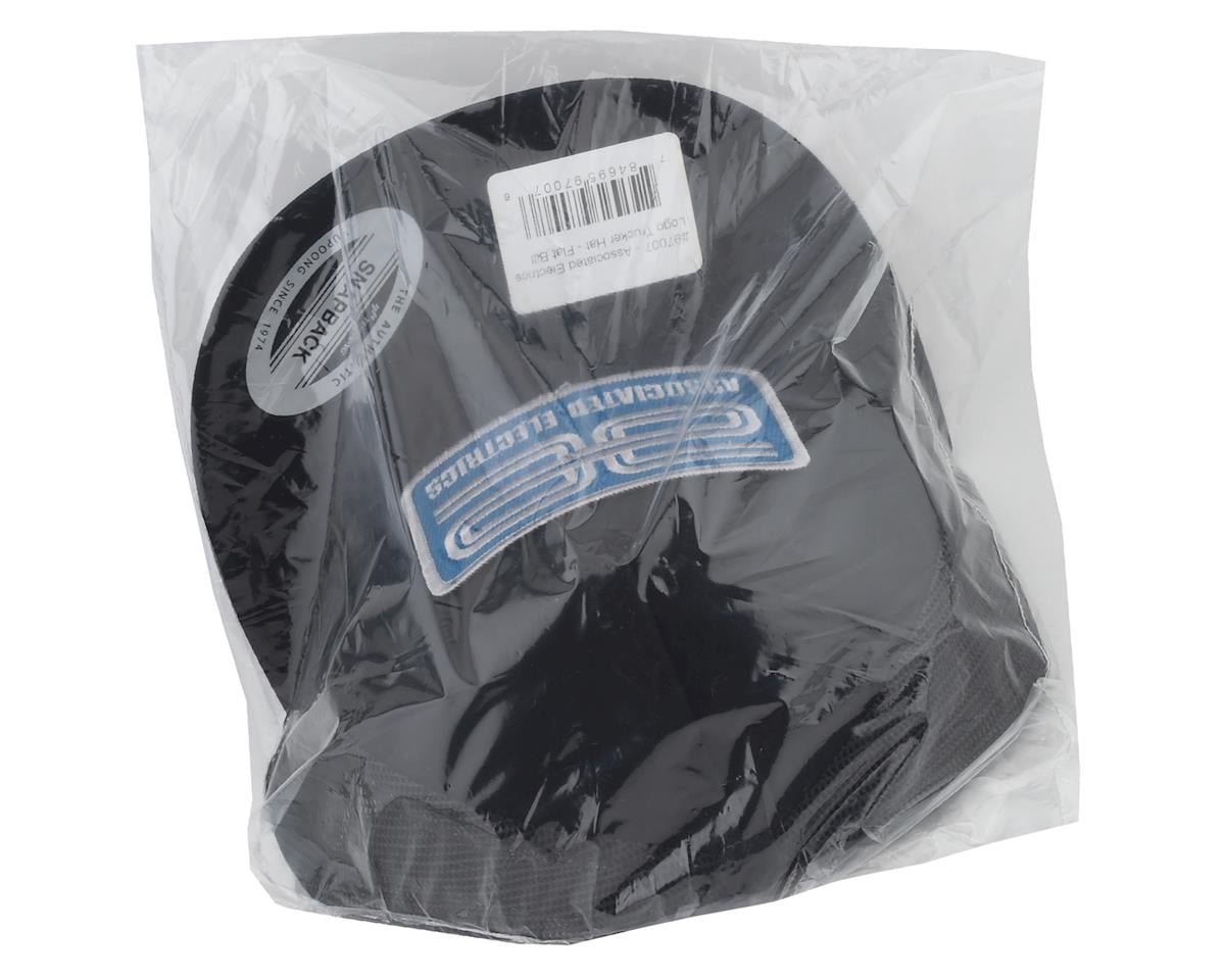 Team Associated AE Logo Trucker Hat "Flatbill" (Black) (One Size Fits Most)