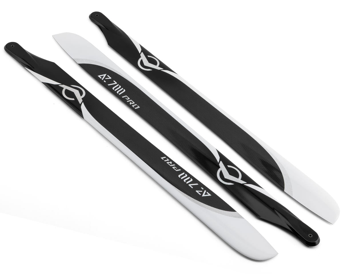 Azure Power 700mm Pro Carbon Fiber Tri-Blade Main Blade Set (3)