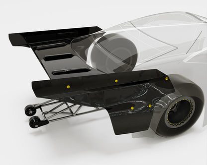 Bittydesign EKANUS Pro Drag Outlaw Racing Wing Set (Clear)