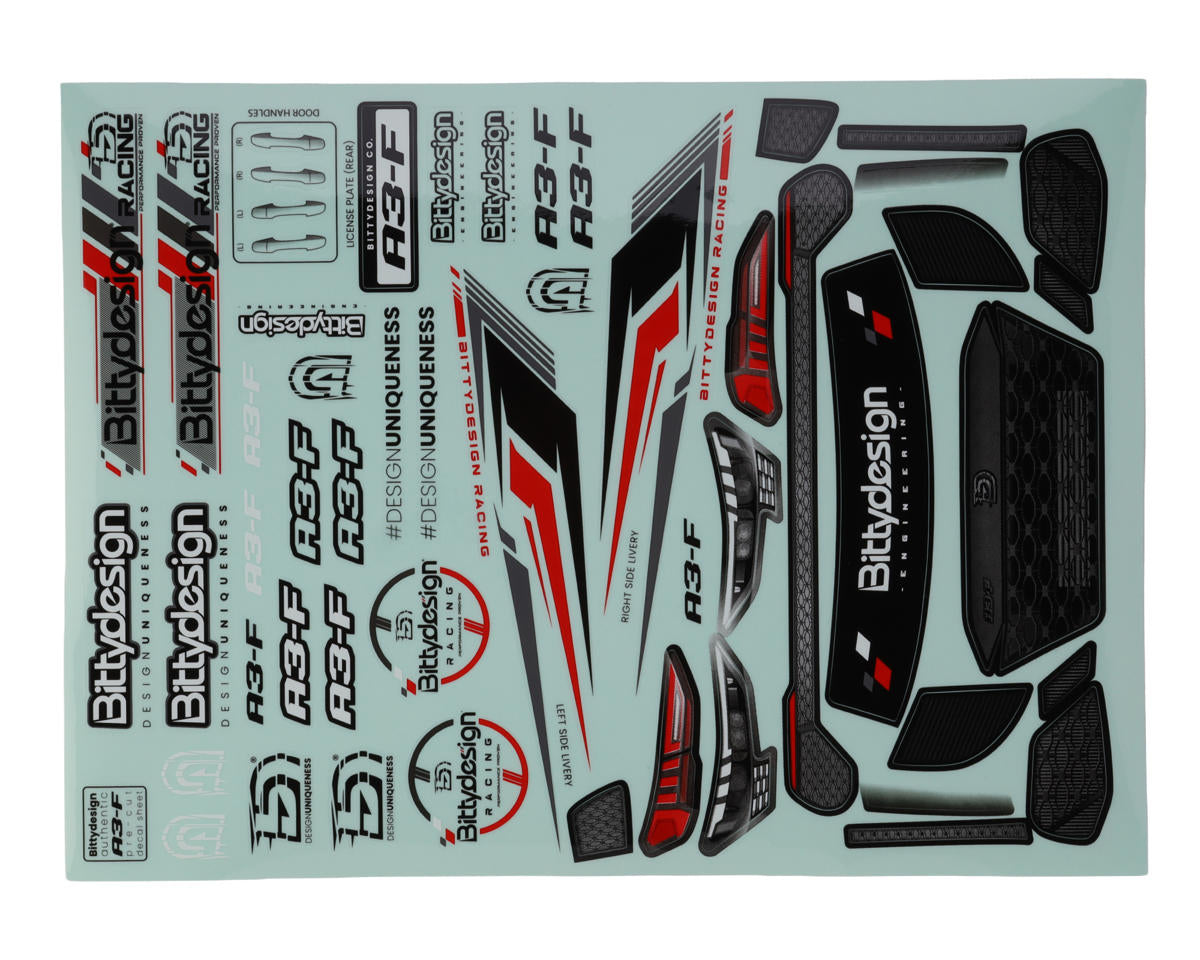 Bittydesign A3-F 1/10 FWD Touring Car Body (Clear) (190mm)