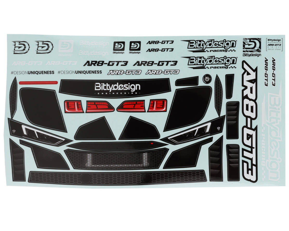 Bittydesign AR8-GT3 1/8 Ultra Lite GT body (Clear)