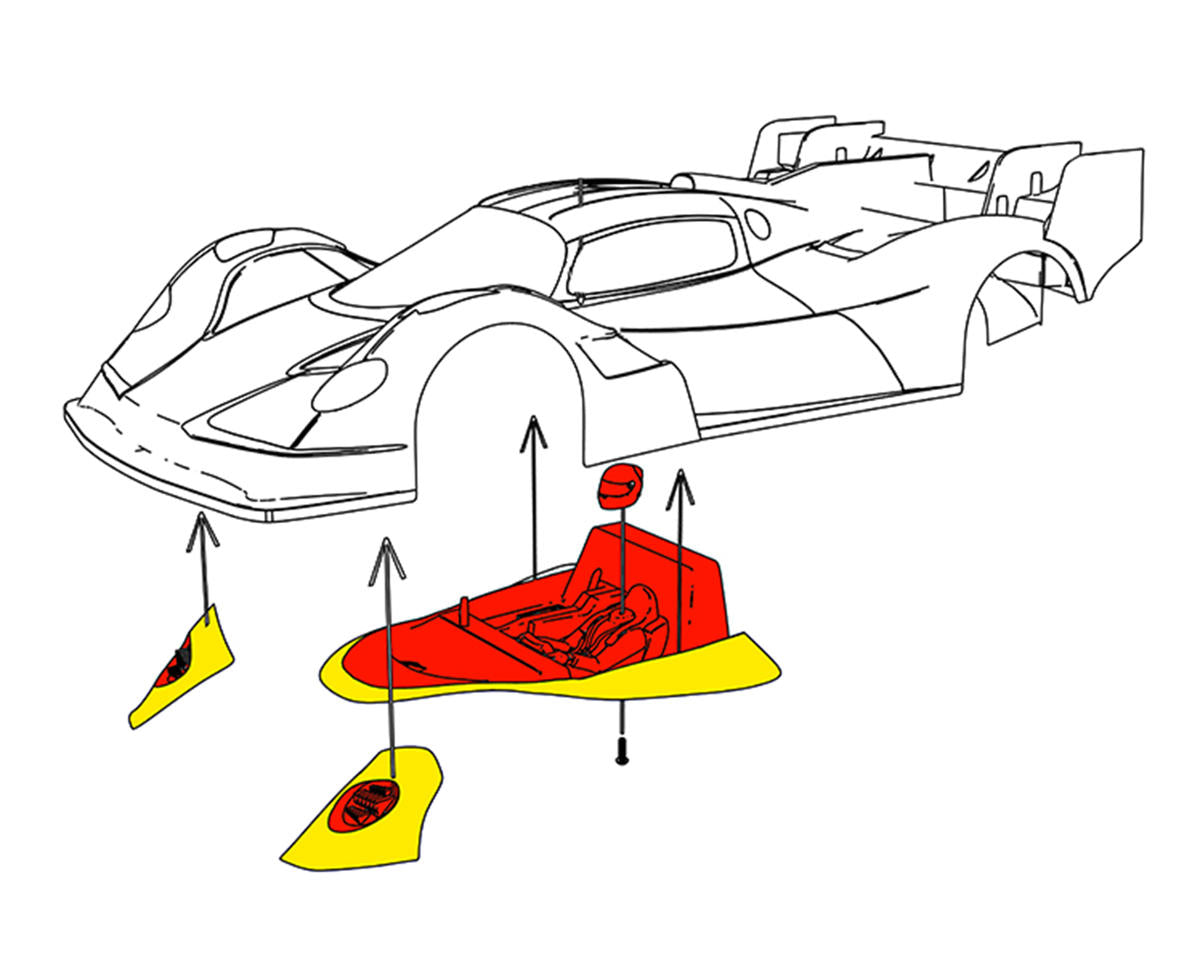 Bittydesign AMR10 Hypercar 1/10 Aesthetic Body Kit (Clear)