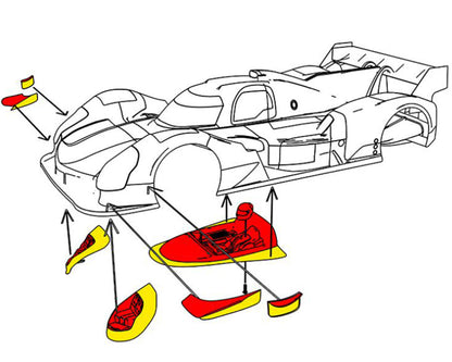 Bittydesign GR010 Hypercar 1/10 Aesthetic Body Kit (Clear)