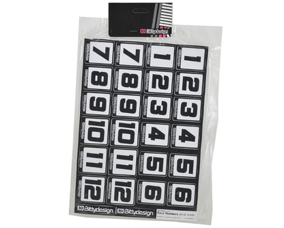 Bittydesign Race Number Decal Sheet (34x24cm)