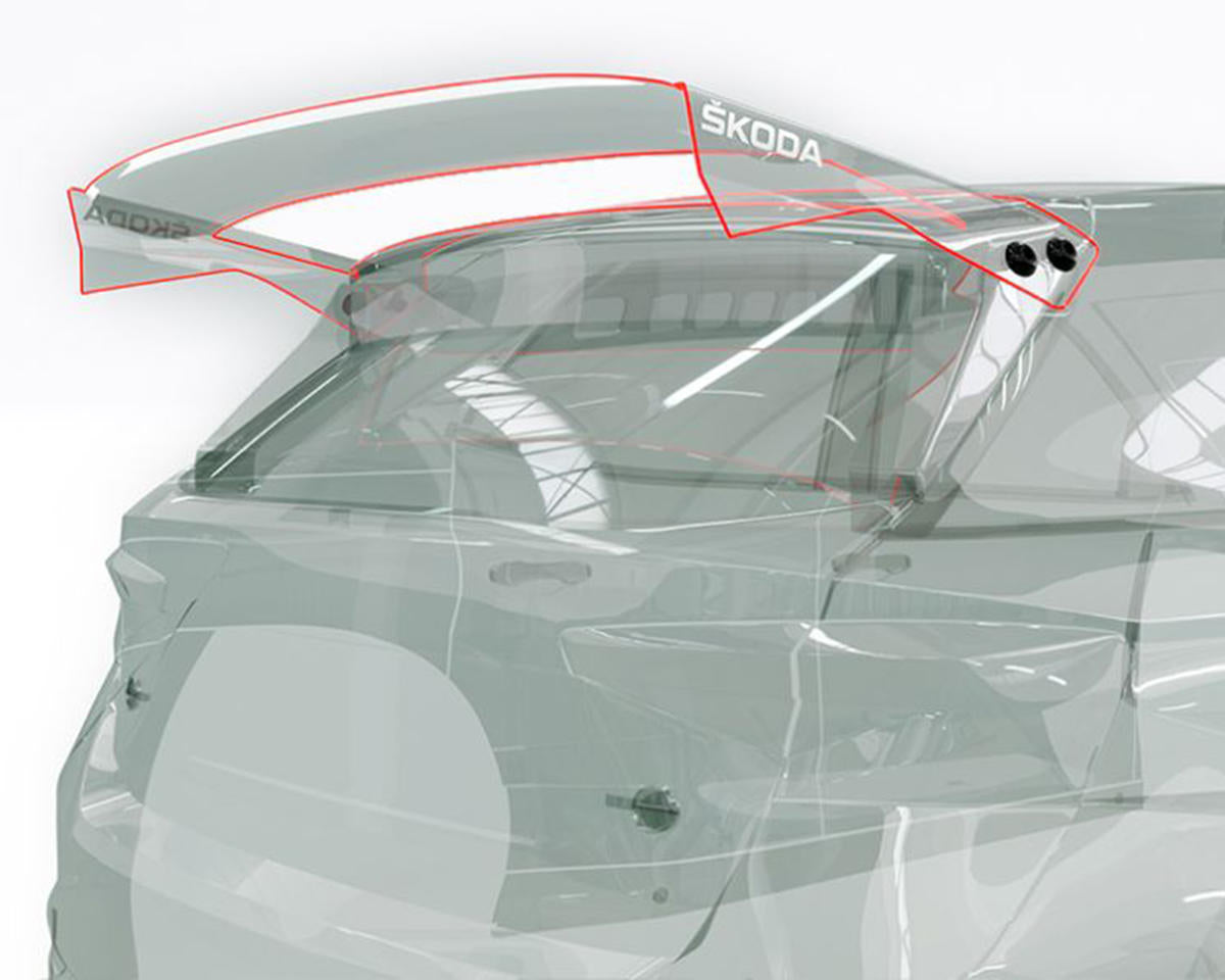 Bittydesign SKODA Fabia RS Rally2 Wing (Clear) (Hard/1.5mm)