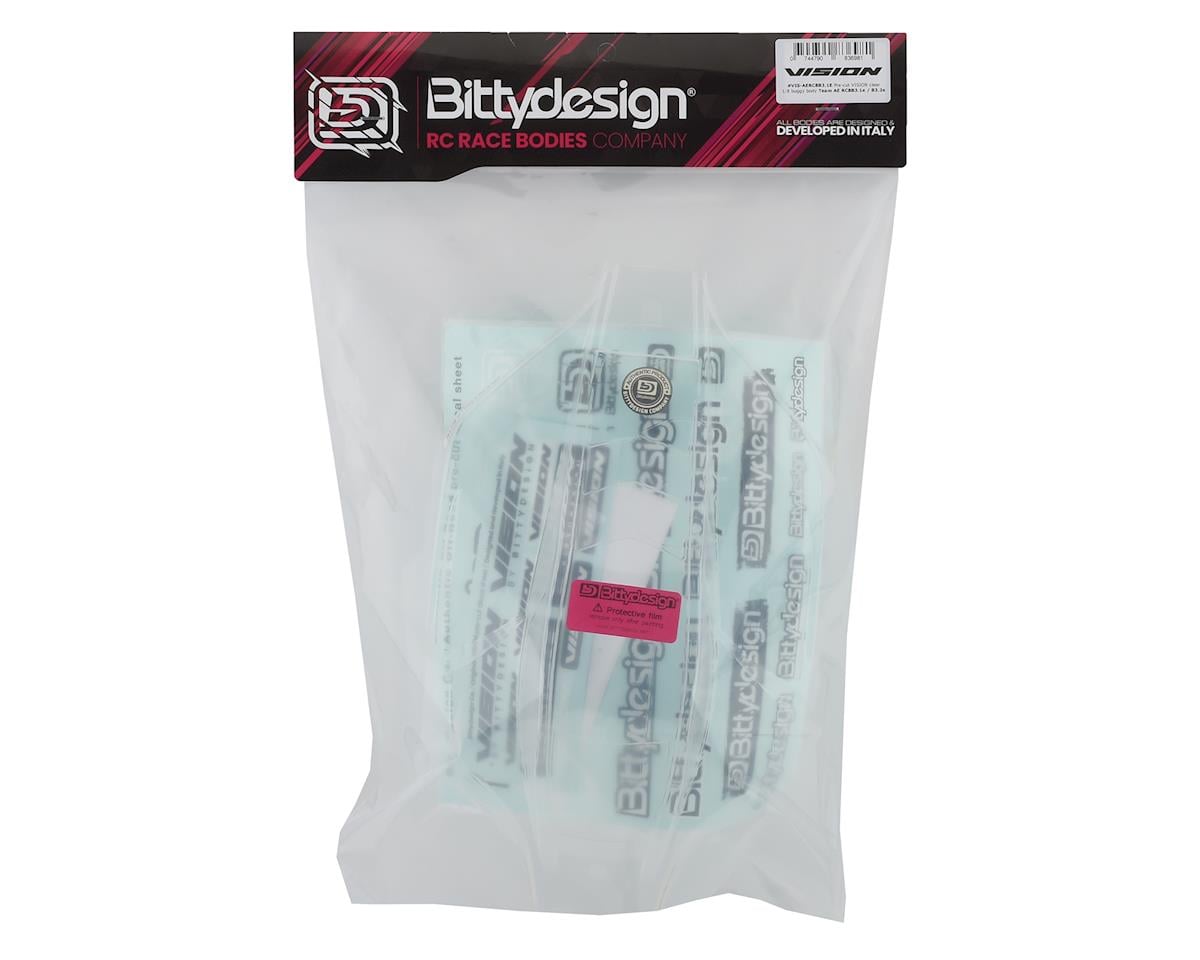 Bittydesign Vision Pre-Cut RC8B3.2e 1/8 Electric Buggy Body (Clear)