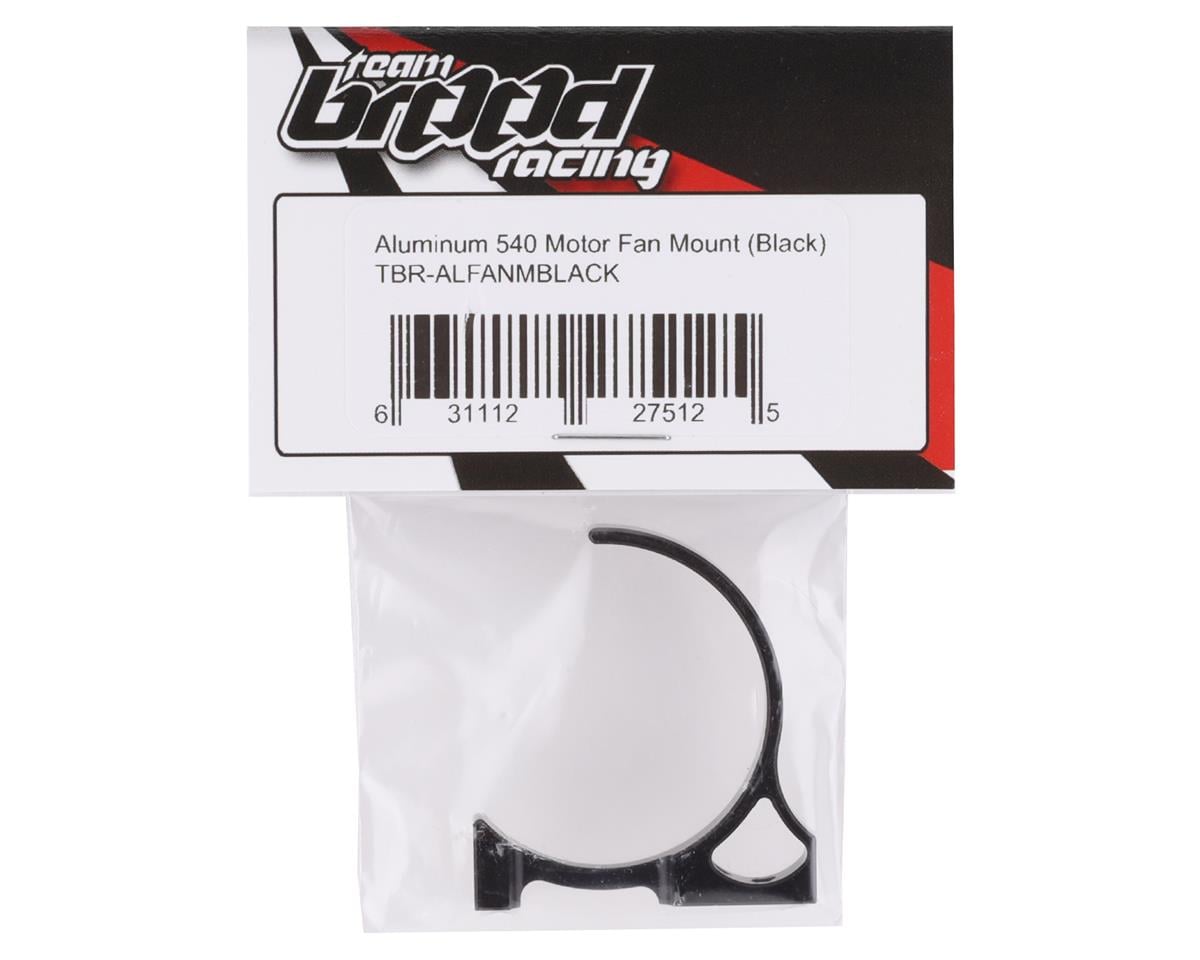 Team Brood Aluminum 540 Motor Fan Mount (Black) (Fits 25mm, 30mm & 35mm)