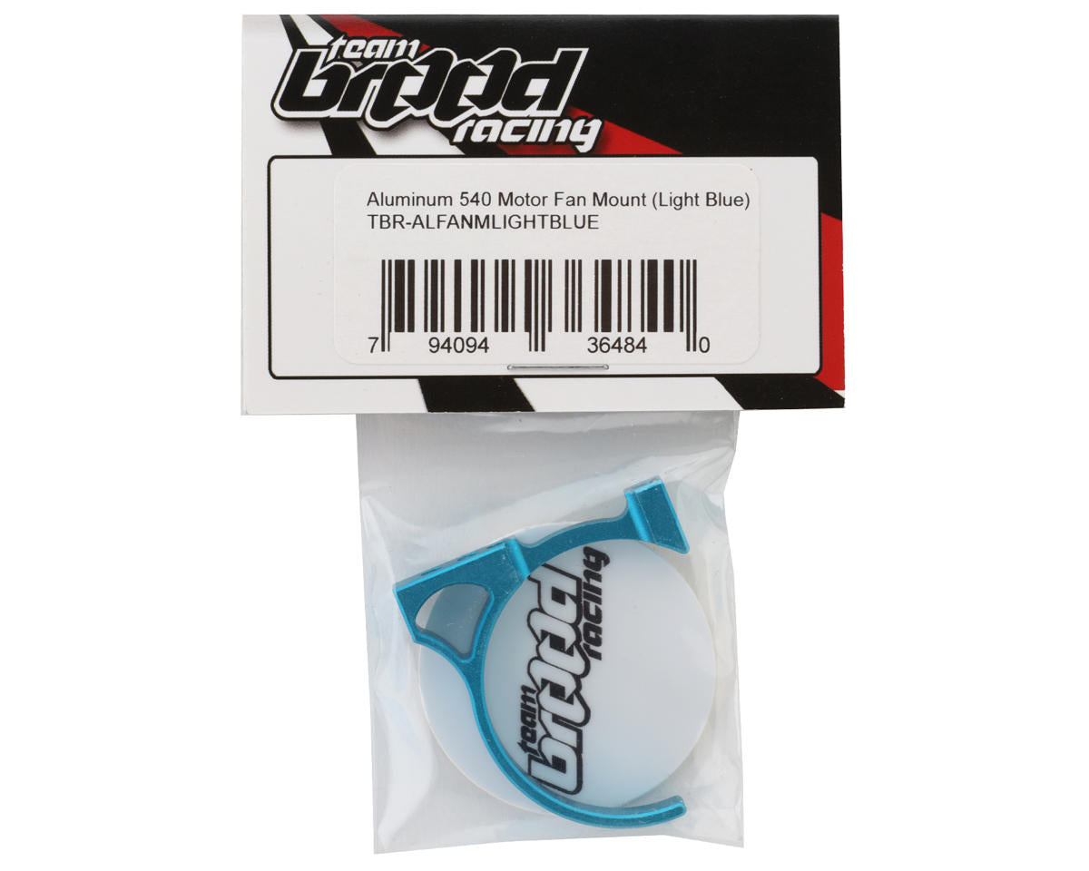 Team Brood Aluminum 540 Motor Fan Mount (Light Blue) (Fits 25mm, 30mm & 35mm)
