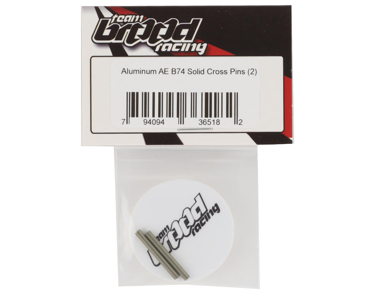 Team Brood AE B74 Aluminum Solid Cross Pins (2)