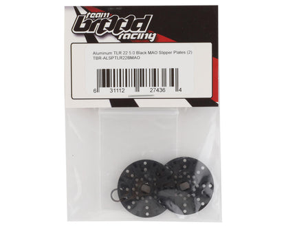 Team Brood TLR 22 5.0 Aluminum Black MAO Slipper Plates (2)