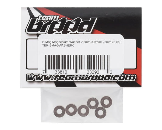 Team Brood B-Mag 2.5mm/3.0mm/3.5mm Magnesium "C" Washer Set (6)