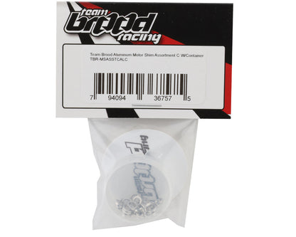 Team Brood Aluminum Motor Shim Assortment (C) w/Container