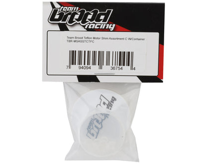Team Brood Teflon Motor Shim Assortment (C) w/Container