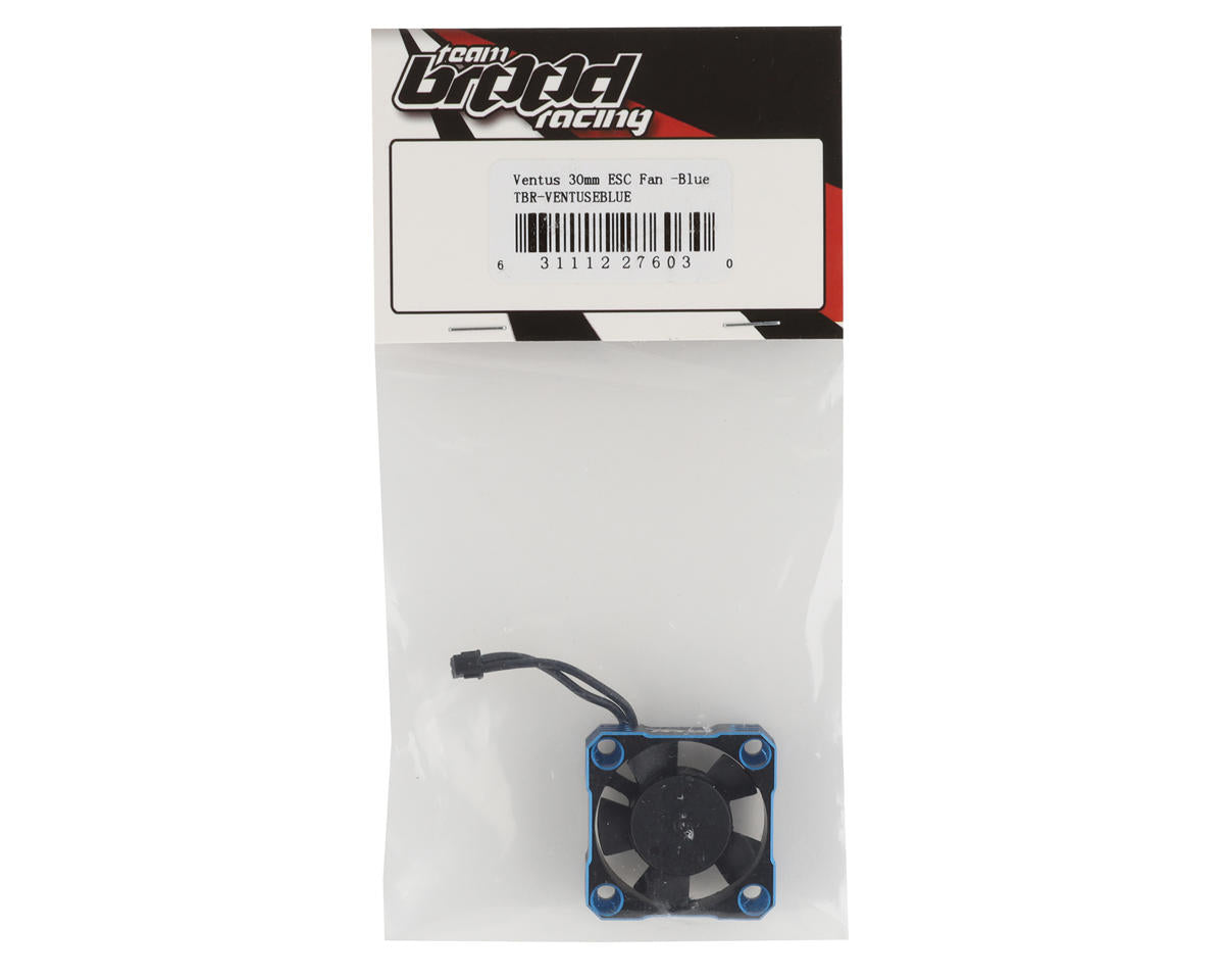 Team Brood Ventus Aluminum 30mm ESC Fan w/Micro Plug (Blue)