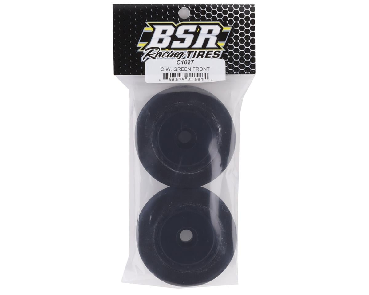 BSR Racing Custom Works Dirt Oval Front Mounted Foam Tires (2) (Green)