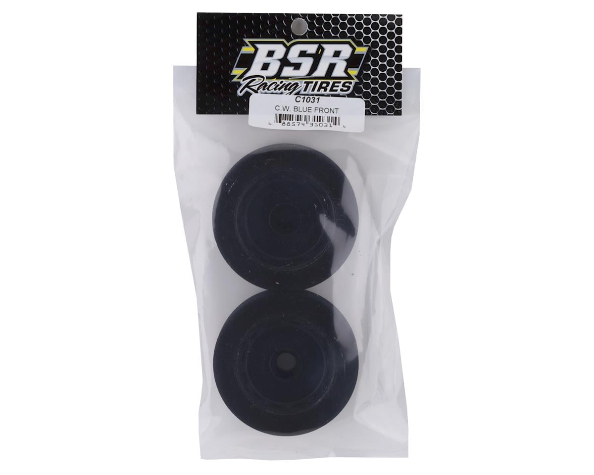 BSR Racing Custom Works Dirt Oval Front Mounted Foam Tires (2) (Blue)