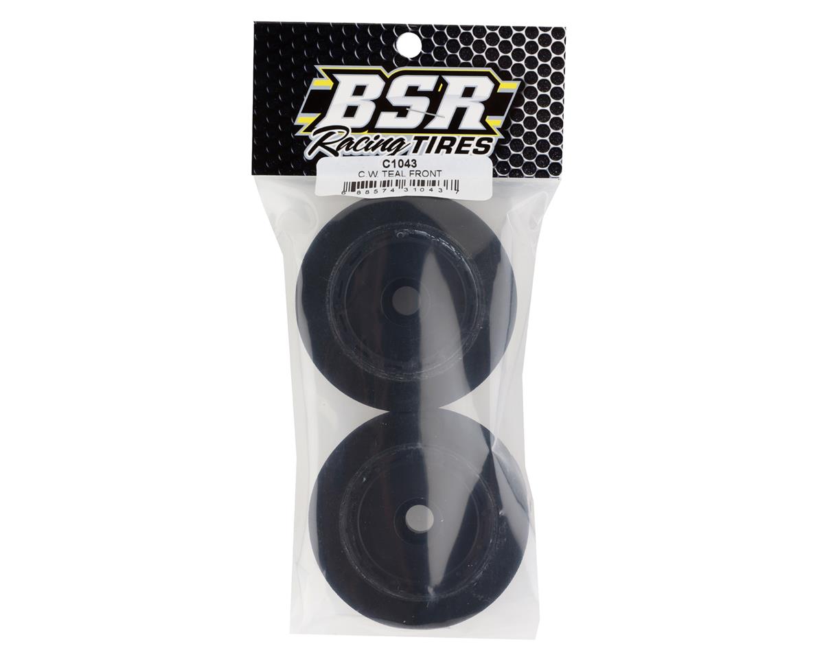 BSR Racing Custom Works Dirt Oval Front Mounted Foam Tires (2) (Teal)