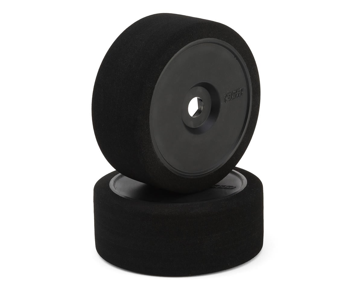 BSR Racing 1/8 Pre-Mounted GT Foam Tires (Black) (2) (35 Shore)