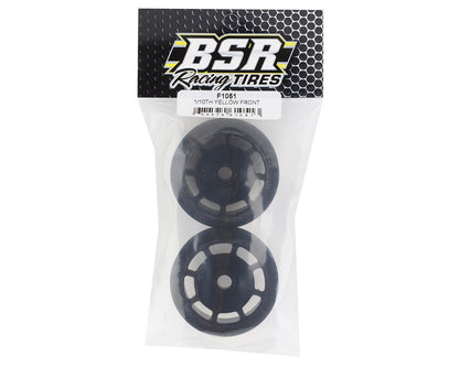 BSR Racing 1/10 Front Pre-Mounted Foam Tires (2) (Yellow)
