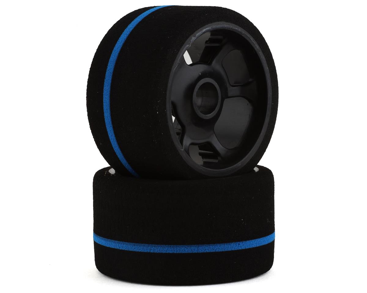 BSR Racing 1/12 Front Mounted Foam Tires (2) (Blue Stripe)
