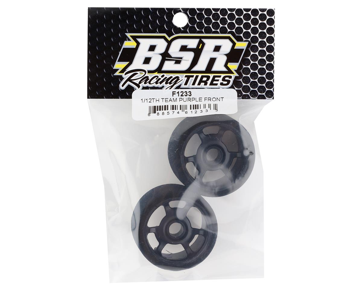BSR Racing 1/12 Front Mounted Foam Tires (2) (Team Purple)
