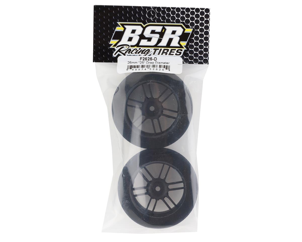 BSR Racing Drag Foam Tires (Black) (2) (26mm Wide) (25 Shore)