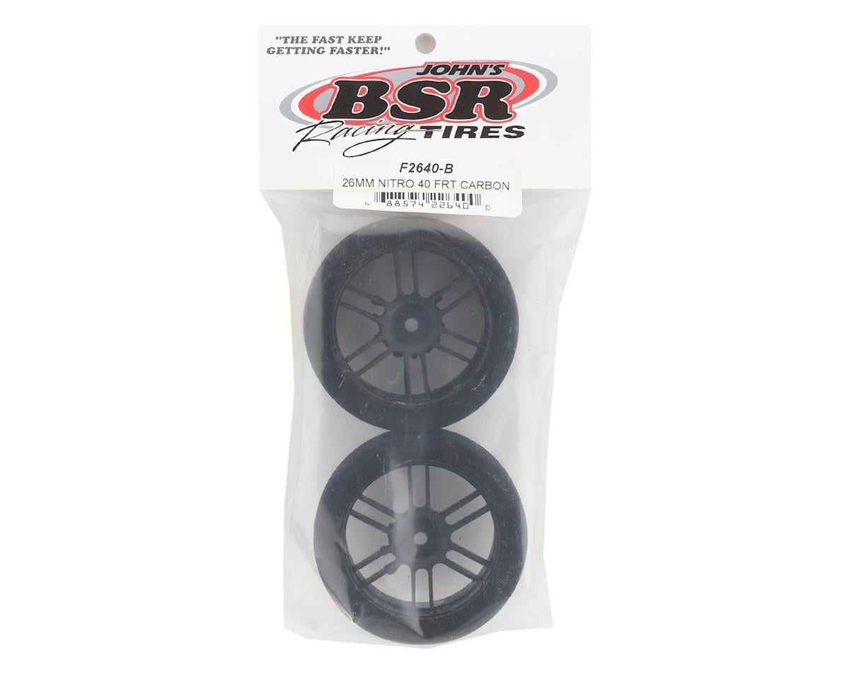 BSR Racing Nitro Touring 26mm Front Foam Tires (Black) (2) (40 Shore)