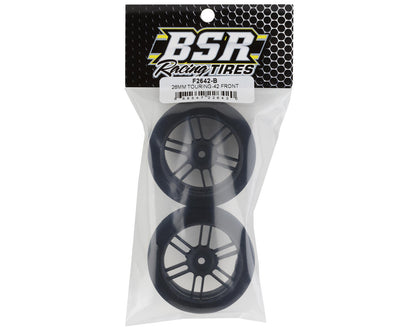 BSR Racing Nitro Touring 26mm Front Foam Tires (Black) (2) (42 Shore)