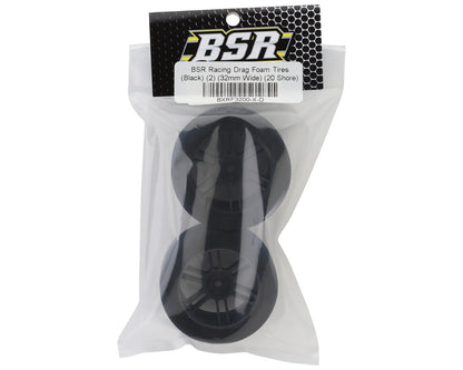 BSR Racing Drag Foam Tires (Black) (2) (32mm Wide) (20 Shore)