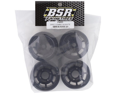 BSR Racing 1/10 Spec Foam Combo Tires (4) (White)