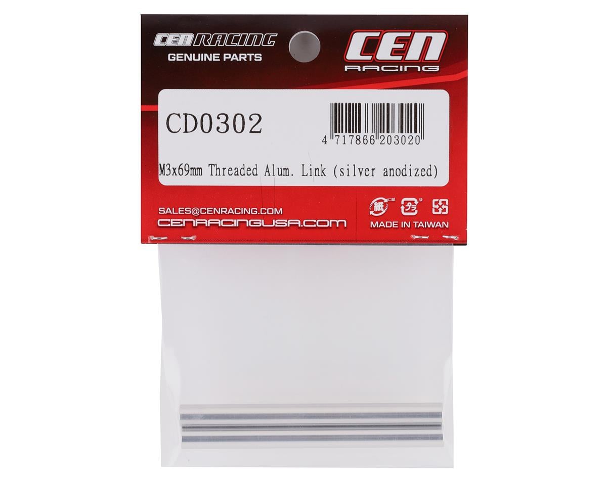 CEN F450 3x69mm Threaded Aluminum Link (Silver) (2)