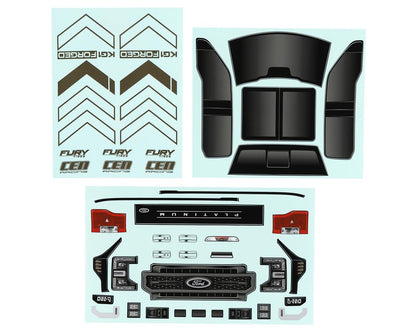 CEN Ford F-450 V2 Complete Body Set w/KG1 Decals (Candy Apple Red)