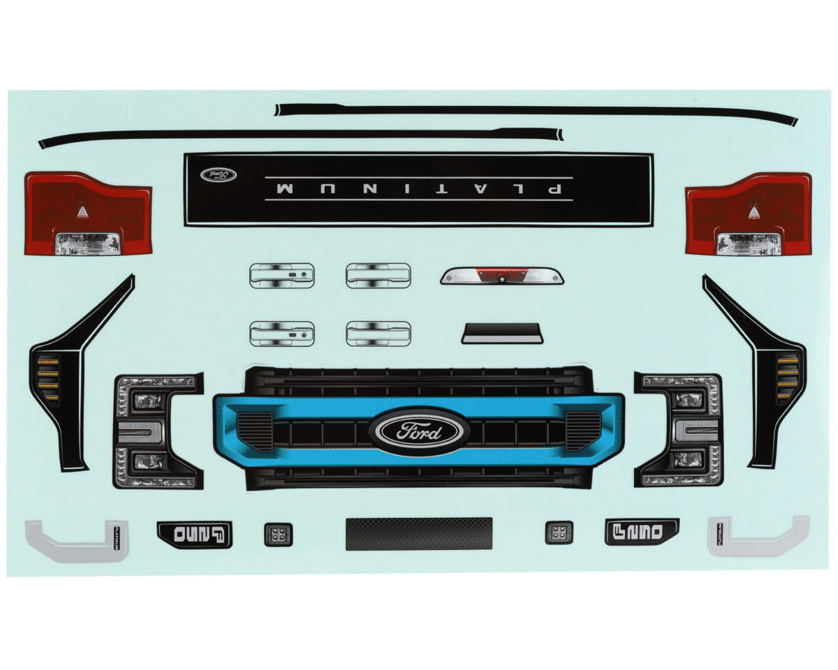 CEN Ford F-250 Complete Body Set (Clear) w/Headlight Bracket