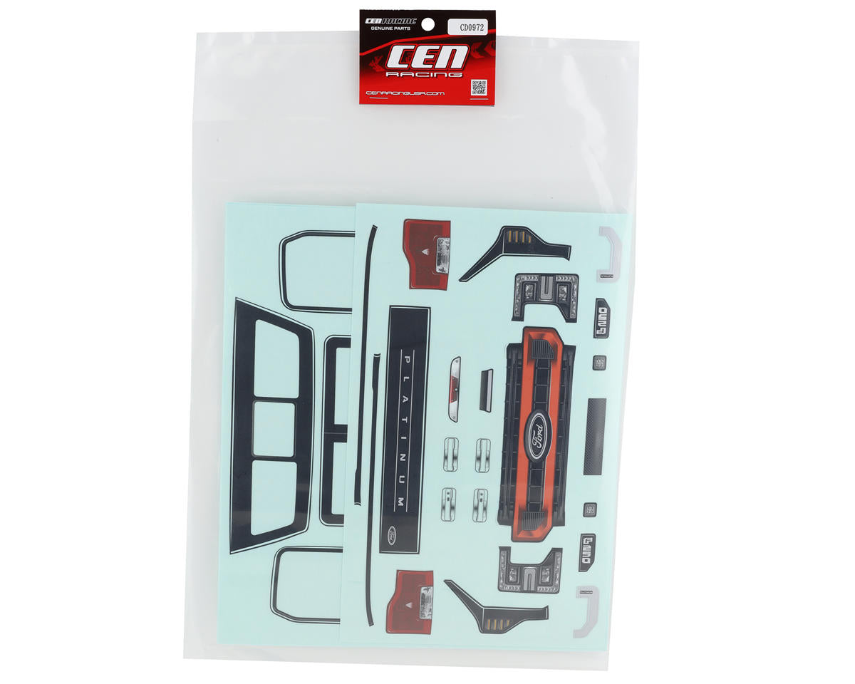 CEN Ford F-250 Front Grille Decal (Orange)