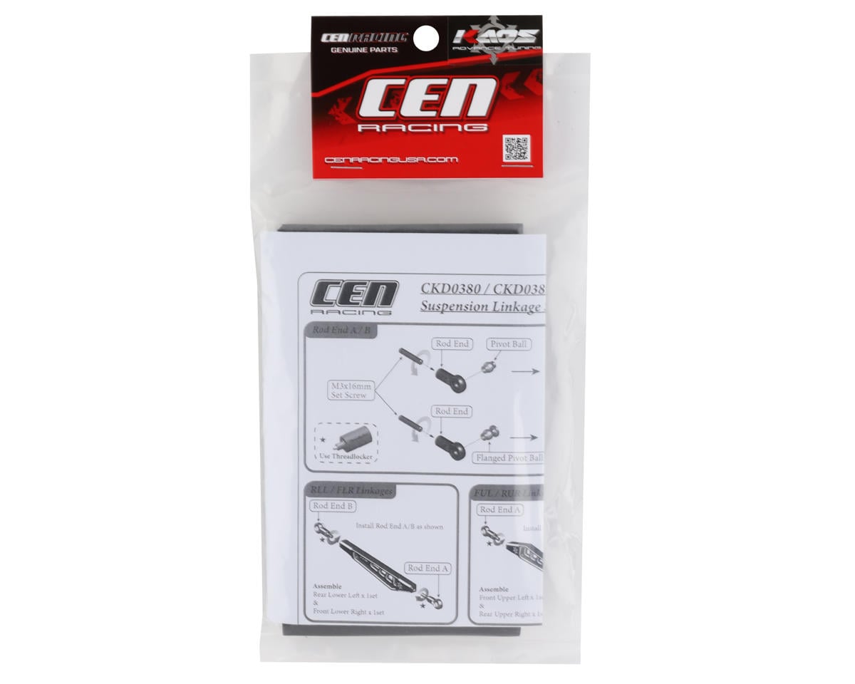 CEN F250 KAOS Suspension Linkage Set (Black) (8)